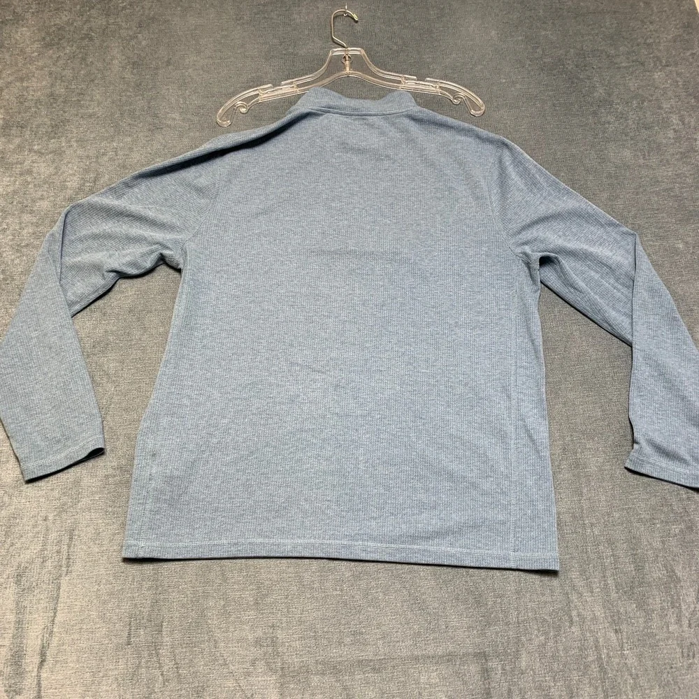 J.Crew Performance Sweater Men Large Blue Quarter Zip Pullover Outdoor Mock Neck